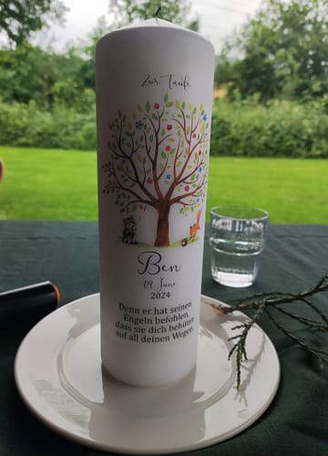 Freie Taufe im Freien - Taufe ohne Kirche 8 Taufkerze